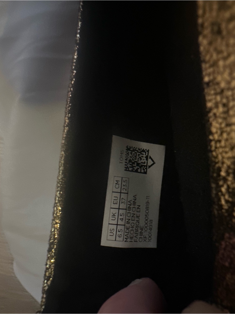 NWOT - TOMS Metallic Alpargata Shoes - Champagne - Women’s size 6.5 - Picture 5 of 5